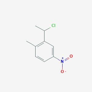 molecular formula C9H10ClNO2 B1377155 2-(1-Chloroethyl)-1-methyl-4-nitrobenzene CAS No. 1443981-94-9