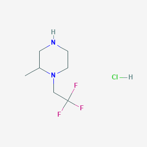 molecular formula C7H14ClF3N2 B1377156 2-Methyl-1-(2,2,2-trifluoroethyl)piperazine hydrochloride CAS No. 1423034-62-1
