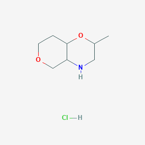 molecular formula C8H16ClNO2 B1377167 2-Methyl-octahydropyrano[4,3-b]morpholine hydrochloride CAS No. 1427378-62-8