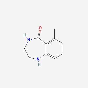 molecular formula C10H12N2O B1377168 6-methyl-2,3,4,5-tetrahydro-1H-1,4-benzodiazepin-5-one CAS No. 1427379-64-3