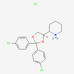 2,2-Bis(p-chlorophenyl)-4-(2-piperidyl)-1,3-dioxolane hydrochloride