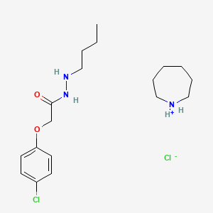 azepan-1-ium;N'-butyl-2-(4-chlorophenoxy)acetohydrazide;chloride