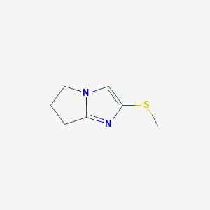 molecular formula C7H10N2S B137718 5H-Pyrrolo(1,2-a)imidazole, 6,7-dihydro-2-(methylthio)- CAS No. 128366-09-6