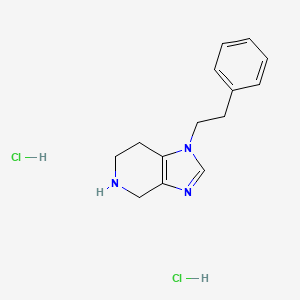 molecular formula C14H19Cl2N3 B1377182 1-(2-phenylethyl)-1H,4H,5H,6H,7H-imidazo[4,5-c]pyridine dihydrochloride CAS No. 1427380-69-5