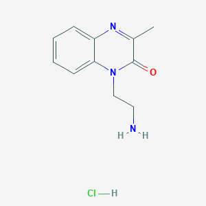molecular formula C11H14ClN3O B1377194 1-(2-Aminoethyl)-3-methyl-1,2-dihydroquinoxalin-2-one hydrochloride CAS No. 1427380-59-3
