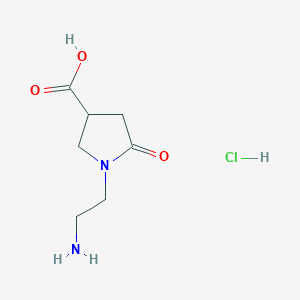 1-(2-Aminoethyl)-5-oxopyrrolidine-3-carboxylic acid hydrochloride