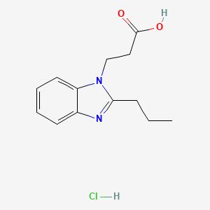 molecular formula C13H17ClN2O2 B1377196 3-(2-propyl-1H-1,3-benzodiazol-1-yl)propanoic acid hydrochloride CAS No. 1427379-95-0