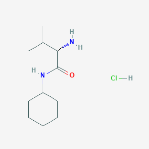 molecular formula C11H23ClN2O B1377202 (2S)-2-amino-N-cyclohexyl-3-methylbutanamide hydrochloride CAS No. 1432670-75-1