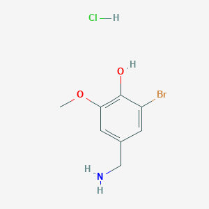 molecular formula C8H11BrClNO2 B1377207 4-(Aminomethyl)-2-bromo-6-methoxyphenol hydrochloride CAS No. 1432679-67-8