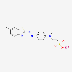 Ethanesulfonic acid, 2-(ethyl(4-((6-methyl-2-benzothiazolyl)azo)phenyl)amino)-, potassium salt