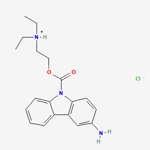 2-(3-aminocarbazole-9-carbonyl)oxyethyl-diethylazanium;chloride