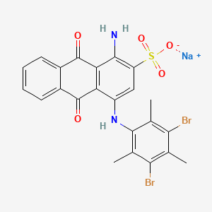 2-Anthracenesulfonic acid, 1-amino-4-((3,5-dibromo-2,4,6-trimethylphenyl)amino)-9,10-dihydro-9,10-dioxo-, monosodium salt