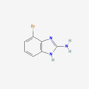 molecular formula C7H6BrN3 B1377216 4-Bromo-1H-benzo[d]imidazol-2-amine CAS No. 1266114-75-3