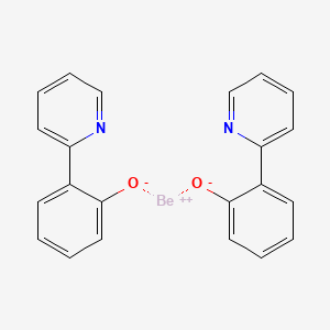 molecular formula C22H16BeN2O2 B13772164 Bis[2-(2-hydroxyphenyl)-pyridine]beryllium 