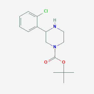 molecular formula C15H21ClN2O2 B1377219 tert-Butyl 3-(2-chlorophenyl)piperazine-1-carboxylate CAS No. 886767-33-5