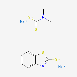 Sodium dimethyldithiocarbamate mixt. with sodium 2-mercaptobenzothiazole