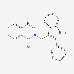 4(3H)-Quinazolinone, 3-((2-phenyl-1H-indol-3-yl)methyl)-