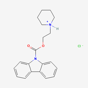 molecular formula C20H23ClN2O2 B13772266 Piperidinoethyl carbazol-N-carboxylate hydrochloride CAS No. 64057-97-2