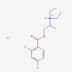 1-(2,4-dichlorobenzoyl)oxypropan-2-yl-diethylazanium;chloride