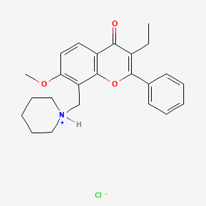 3-Ethyl-7-methoxy-8-(piperidinomethyl)flavone hydrochloride