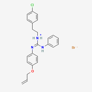 molecular formula C24H25BrClN3O B13772299 1-(p-Allyloxyphenyl)-3-(p-chlorophenethyl)-2-phenylguanidine hydrobromide CAS No. 69415-43-6