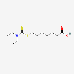 Heptanoic acid, 7-(N,N-diethylthiocarbamoylthio)-