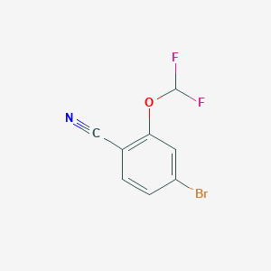 molecular formula C8H4BrF2NO B1377233 4-溴-2-(二氟甲氧基)苯甲腈 CAS No. 1261494-95-4