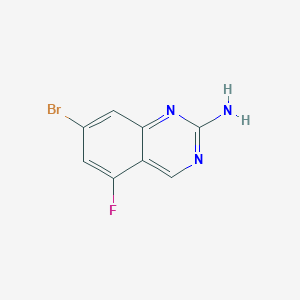 molecular formula C8H5BrFN3 B1377235 7-Bromo-5-fluoroquinazolin-2-amine CAS No. 1379341-83-9