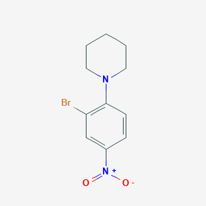 molecular formula C11H13BrN2O2 B1377237 1-(2-Bromo-4-nitrophenyl)piperidine CAS No. 1260658-32-9