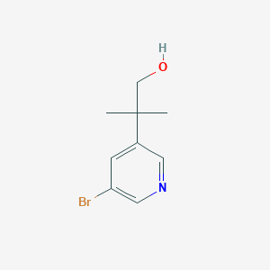 molecular formula C9H12BrNO B1377243 2-(5-溴吡啶-3-基)-2-甲基丙醇 CAS No. 1240605-07-5