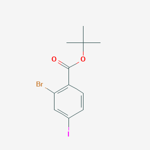 molecular formula C11H12BrIO2 B1377247 2-Bromo-4-iodo-benzoic acid tert-butyl ester CAS No. 1416979-55-9