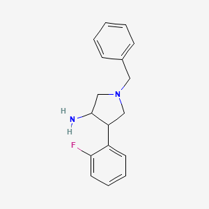 1-Benzyl-4-(2-fluorophenyl)pyrrolidin-3-amine