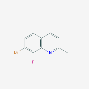 molecular formula C10H7BrFN B1377255 7-溴-8-氟-2-甲基喹啉 CAS No. 1412257-81-8