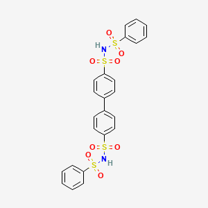 (1,1'-Biphenyl)-4,4'-disulfonamide, N,N'-bis(phenylsulfonyl)-