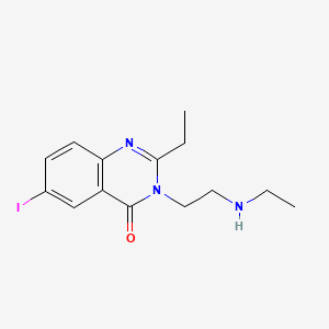 4(3H)-Quinazolinone, 2-ethyl-3-(2-(ethylamino)ethyl)-6-iodo-