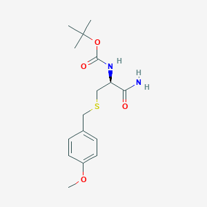 tert-butyl N-[(2S)-1-amino-3-[(4-methoxyphenyl)methylsulfanyl]-1-oxopropan-2-yl]carbamate