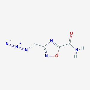 molecular formula C4H4N6O2 B1377261 3-(Azidomethyl)-1,2,4-oxadiazole-5-carboxamide CAS No. 1365963-61-6