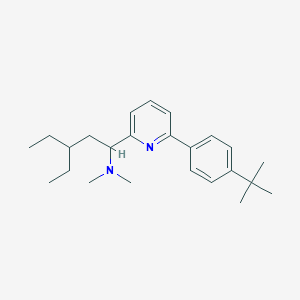 molecular formula C24H36N2 B13772634 1-[6-(4-tert-butylphenyl)pyridin-2-yl]-3-ethyl-N,N-dimethylpentan-1-amine 