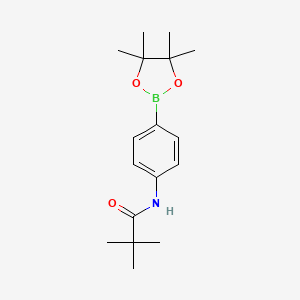 B1377264 2,2-dimethyl-N-[4-(tetramethyl-1,3,2-dioxaborolan-2-yl)phenyl]propanamide CAS No. 1409999-54-7