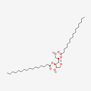 molecular formula C38H72O7 B13772645 Sorbitan dipalmitate CAS No. 121249-42-1