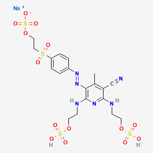 4-Methyl-2,6-bis((2-(sulphooxy)ethyl)amino)-5-((4-((2-(sulphooxy)ethyl)sulphonyl)phenyl)azo)nicotinonitrile, sodium salt