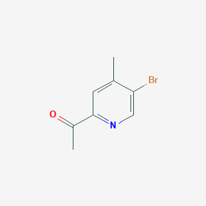 molecular formula C8H8BrNO B1377273 1-(5-Bromo-4-methylpyridin-2-yl)ethanone CAS No. 1413285-68-3