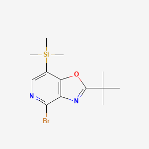 molecular formula C13H19BrN2OSi B1377274 4-Bromo-2-(tert-butyl)-7-(trimethylsilyl)oxazolo[4,5-C]pyridine CAS No. 1305324-62-2
