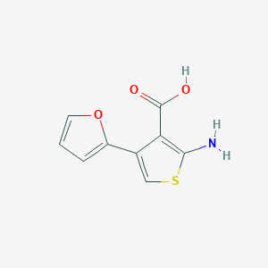 molecular formula C9H7NO3S B1377279 2-氨基-4-(2-呋喃基)噻吩-3-羧酸 CAS No. 1428141-37-0