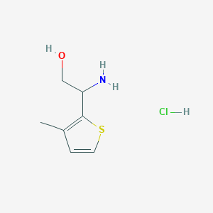 molecular formula C7H12ClNOS B1377280 2-氨基-2-(3-甲基噻吩-2-基)乙醇盐酸盐 CAS No. 1376313-97-1