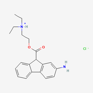 2-(2-amino-9H-fluorene-9-carbonyl)oxyethyl-diethylazanium;chloride