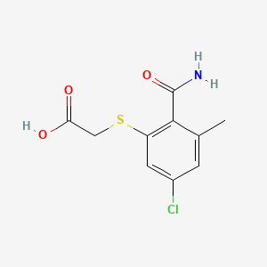 Acetic acid, ((2-(aminocarbonyl)-5-chloro-3-methylphenyl)thio)-