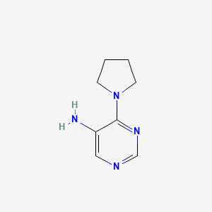 molecular formula C8H12N4 B1377289 4-(吡咯烷-1-基)嘧啶-5-胺 CAS No. 1394042-92-2