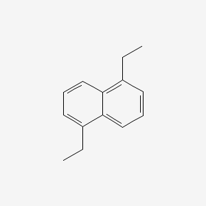 molecular formula C14H16 B13772916 1,5-Diethylnaphthalene 