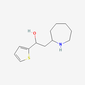 molecular formula C12H19NOS B1377292 2-(Azepan-2-yl)-1-(thiophen-2-yl)ethan-1-ol CAS No. 1375951-60-2